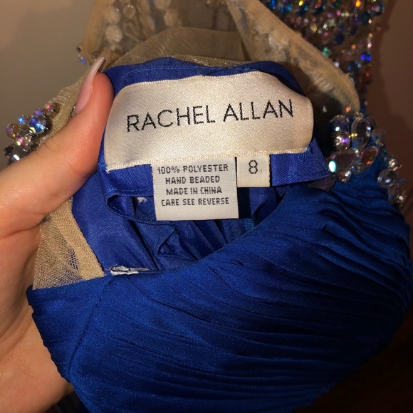 Rachel Allan- Royal blue empire jewel prom dress - Picture 4 of 8